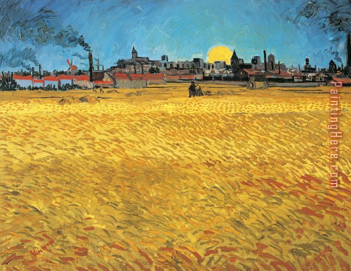 Vincent van Gogh Summer Evening Wheat Field At Sunset